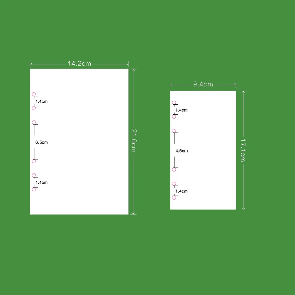 Журнал ежедневник планнер блокнот A5 A6 вставки стержни с 6 отверстиями свободное
