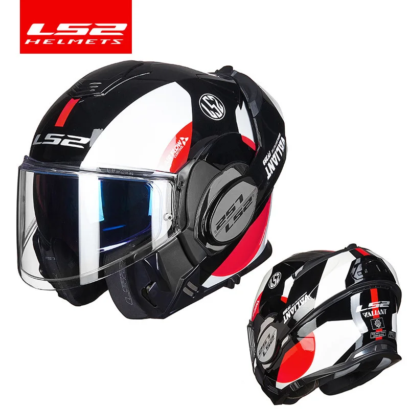 

LS2 Global store LS2 Valiant flip up motorcycle helmet dual lens motorbike ls2 FF399 backward somersault helmets