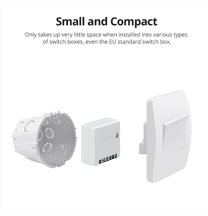 Смарт выключатель Sonoff MINI на 10 А с поддержкой Wi Fi|Модули для умного дома| |