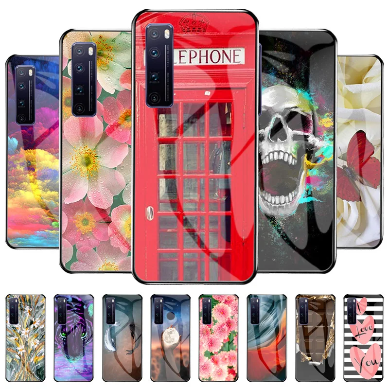 

Tempered Glass Case For Huawei Nova 7 Pro Case Hard Phone Cover For Huawei Nova7 Pro 7Pro JER-AN10 Protective Fundas 6.57 inch