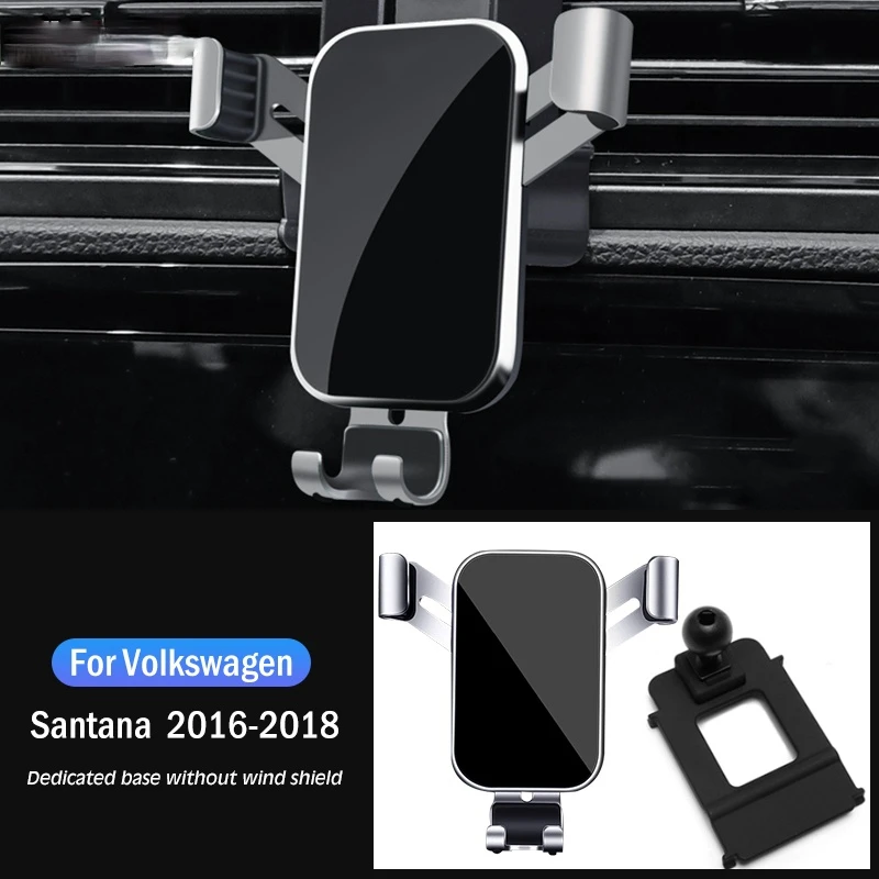 

Car Mobile Phone Holder Air Vent Stand GPS Gravity Navigation Bracket For Volkswagen VW Santana 2016-2018 Car Accessories
