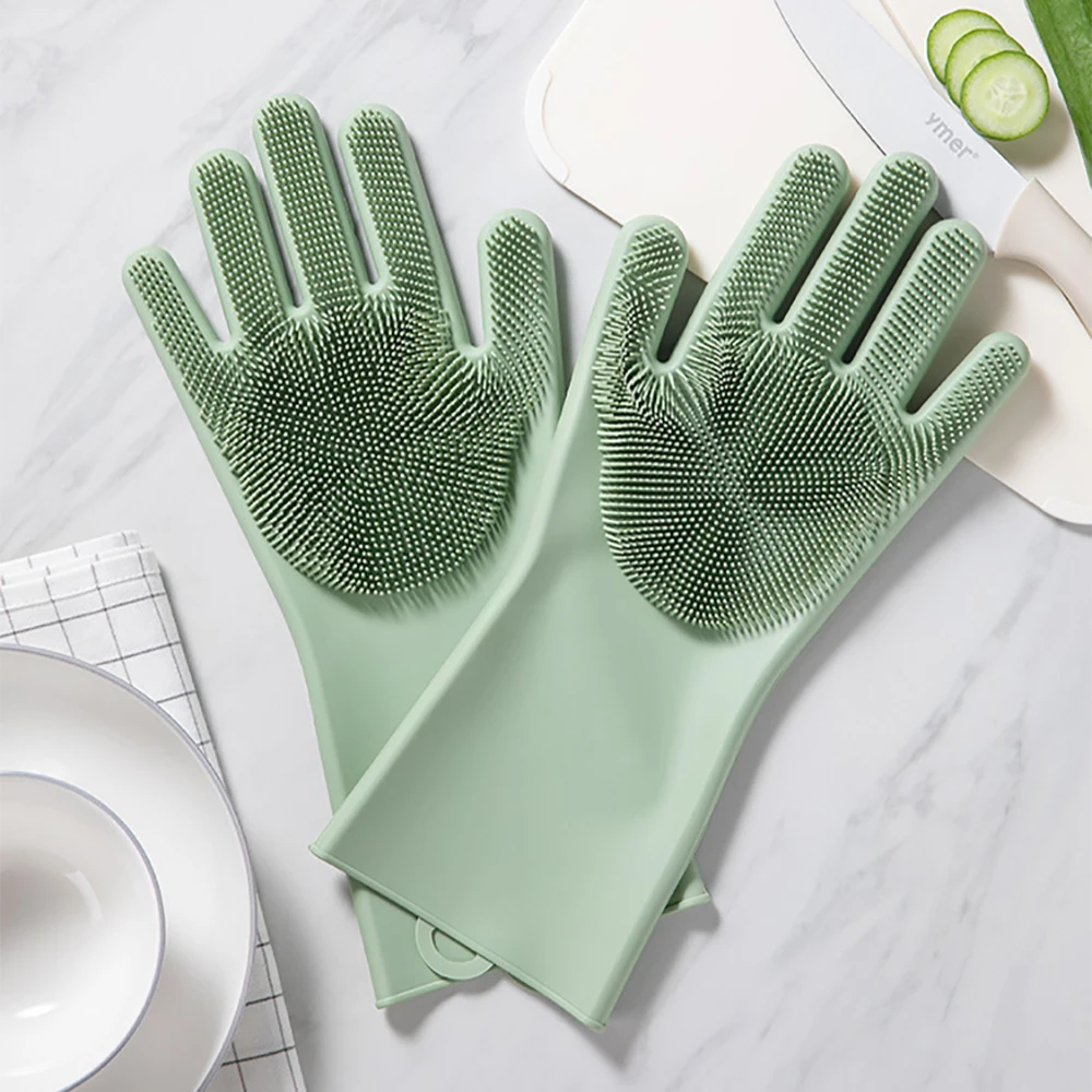 

Xiaomi Youpin Jordan&Judy Cleaning Gloves Magic Silicone Washing Bowl Vegetable Clothes Waterproof Household Kitchen Accessories