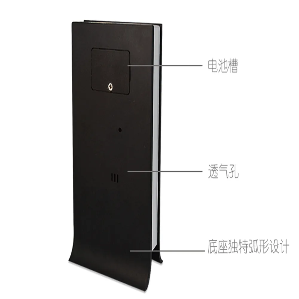 JIMEI H106A стол с ЖК-экраном Будильник Weathe Forecast часы с комнатным измерителем температуры и влажности и алюминиевой поверхностью