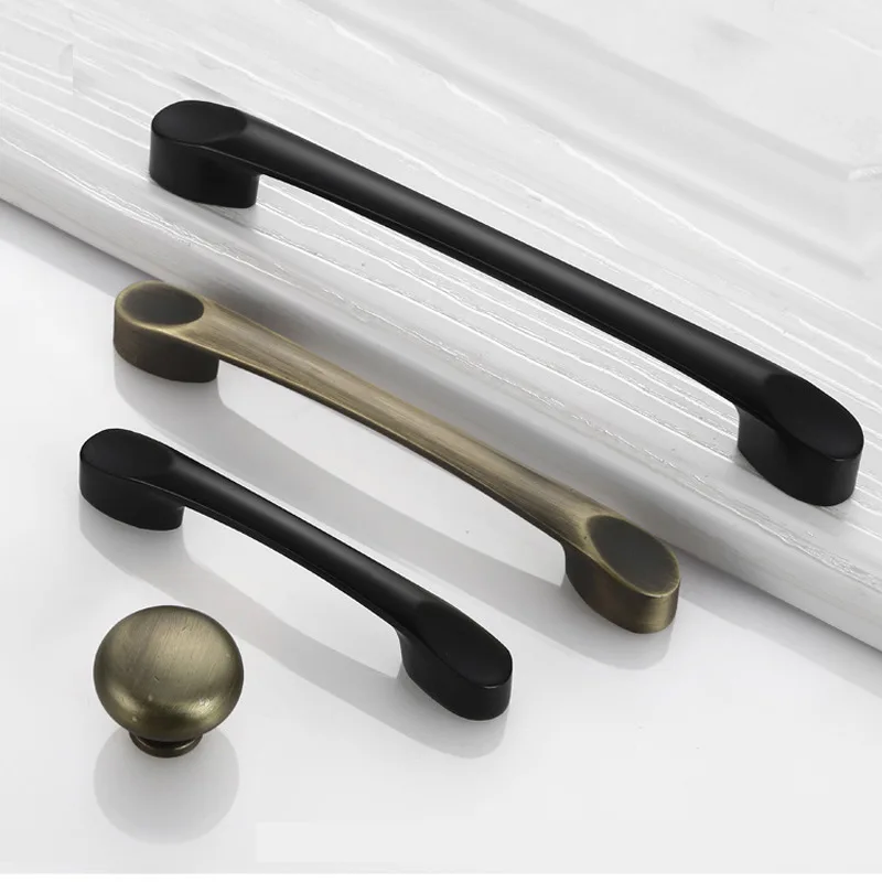 Кухонный шкаф аппаратная ручка тяга черный ящик комода кухонный мебель дверная