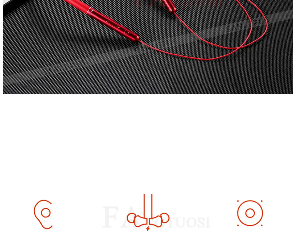 FANGTUOSI беспроводные Bluetooth наушники HiFi стерео спортивные наушники для бега гарнитура наушники аурикулярный с микрофоном для iPhone samsung IOS