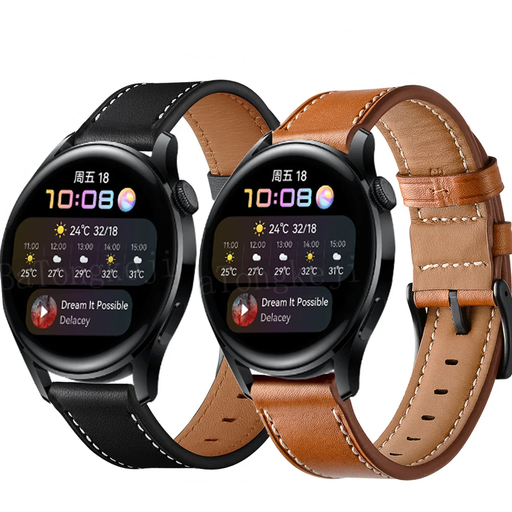 

Кожаный ремешок для часов Huawei Watch 3 / 3 pro / GT 2 Pro / GT2 46 мм, сменный ремешок для смарт-браслета