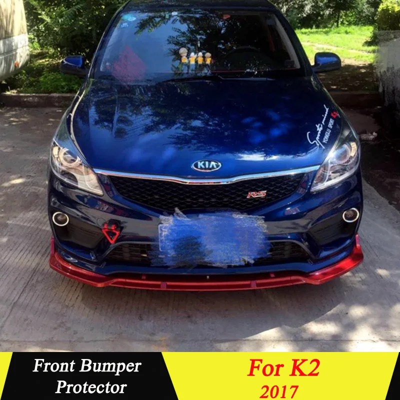 Передний бампер спойлер для KIA K2 передний бампер украшение для губ Диффузор защитные бамперы обвес для KIA K2