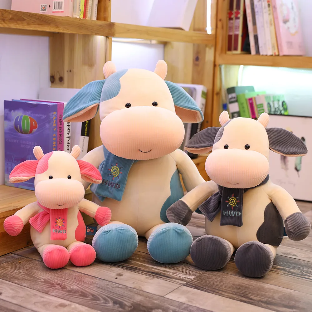 Новинка симпатичная мягкая плюшевая игрушка Huggable для коровы и крупного рогатого