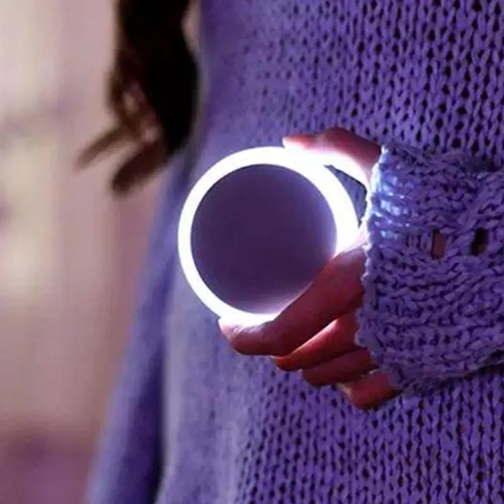 

1Pcs Portable Mini LED Makeup Mirror USB Chargeableable Cosmetic Hand Small Gift LED Mirrors For Girl Held Supplies Makeup J2B9