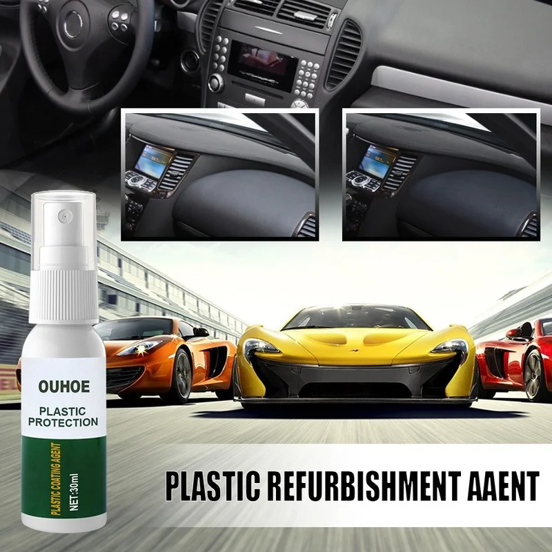 

30/120ML Interior Plastic Plastic Parts Wax Retreading Agent Renewed Plastic Restore Maintenance Agent Leather maintainance