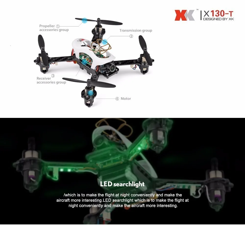 Гоночный Дрон WLtoys XK X130-T 5,8G FPV 3D/6G с hd-камерой 2,4G 4CH карбоновая рама RTF мини Радиоуправляемый квадрокоптер