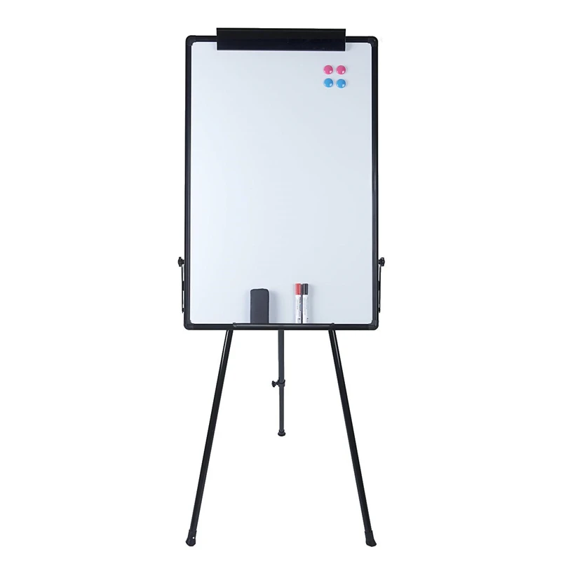 

Магнитная доска для сухого стирания со штативом, односторонняя белая доска для рабочего стола, планировщик, напоминание, доска для письма д...