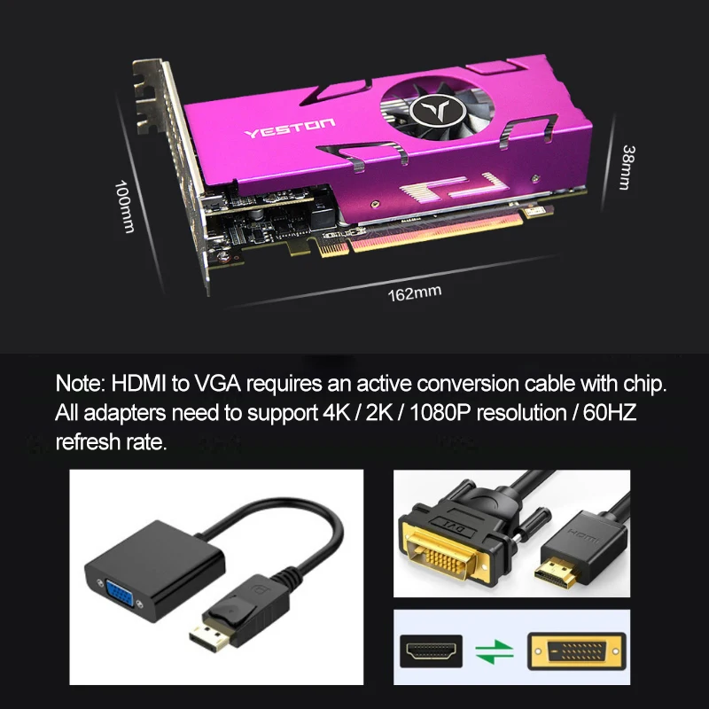 Yeston Radeon RX550 графическая карта 4 Гб GDDR5 PCI Express 3 0 DirectX12 128Bit 1071/6000 МГц PC компьютер