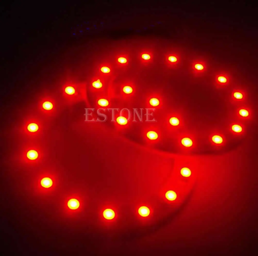 2020 Новый 2x12V 60MM 15 LED 3528 Чип SMD автомобиль ангельские глазки яркий красный кольцевой