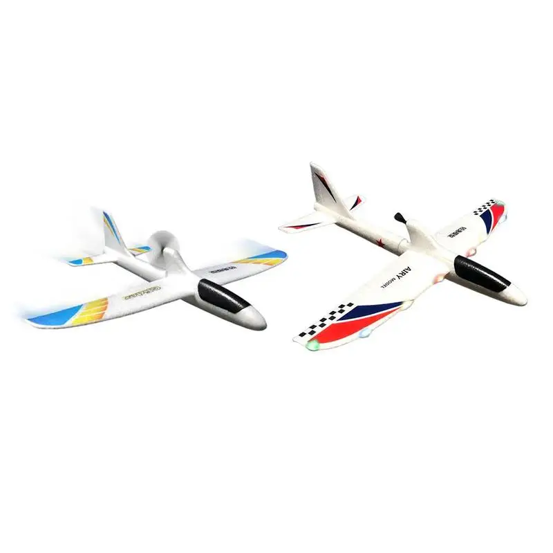 

Новый пенный игрушечный самолет электрический рубанок светодиодный ручной Старт метания с трёхмерными чертёжами Сделай Сам самолет игруш...