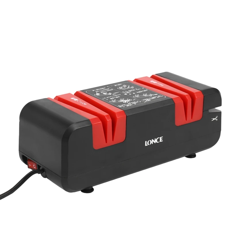 

220V Automatic Quick Knife Sharpener Household Electric Knife Cutter Sharpener Stone Magic Knife Sharpener-US Plug