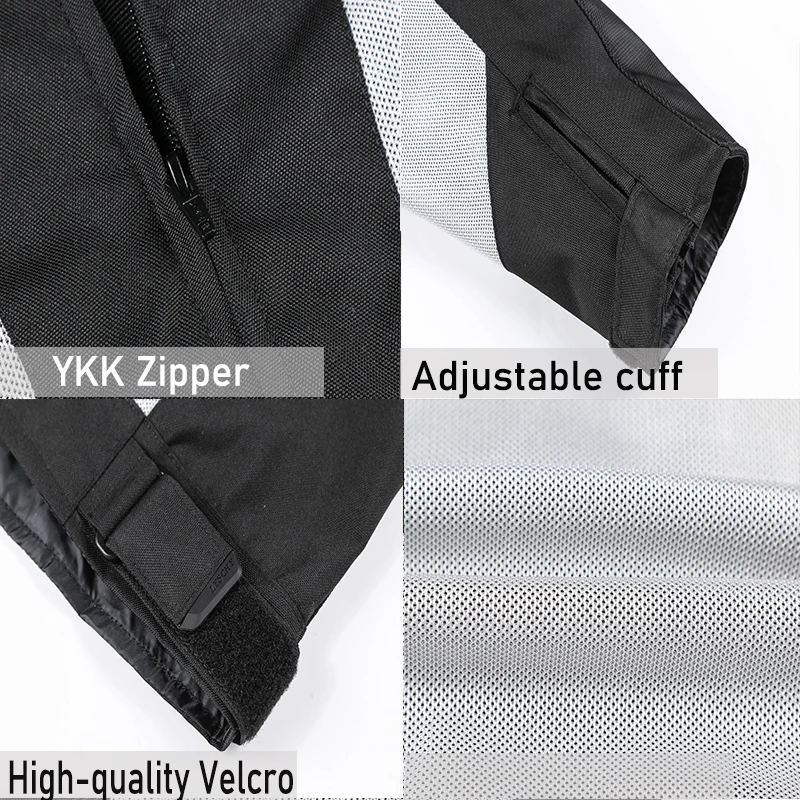 Мужская и женская мотоциклетная куртка летняя светоотражающая оксфордская