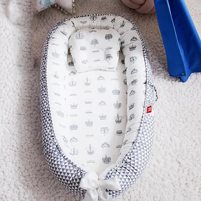 Портативная кроватка для новорожденных детская корзина младенцев хлопковая