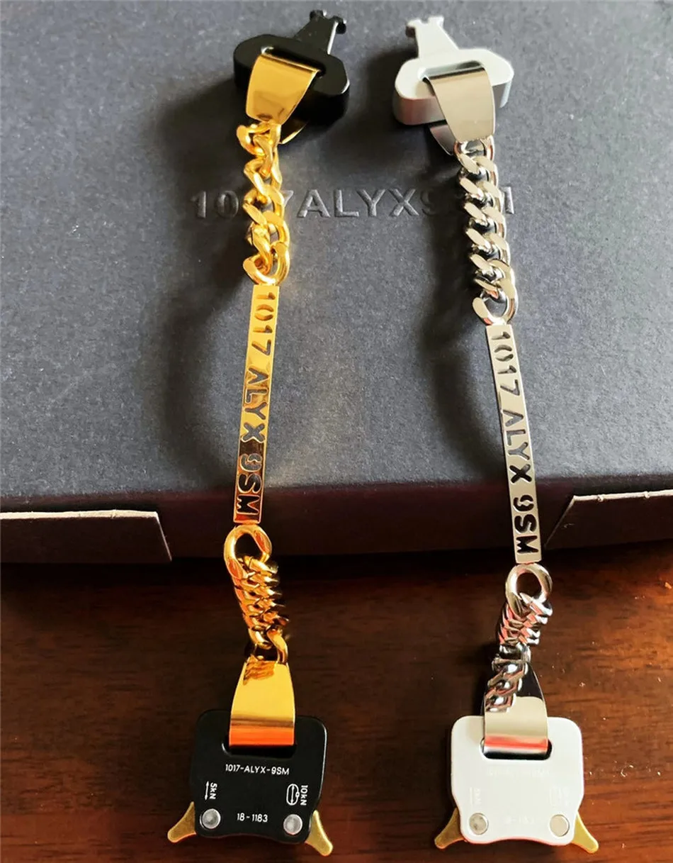 

BRACELET ALYX BUCKLE 2021 Men Women 1:1 High-Quality 1017 ALYX 9SM BRACELETS lazered stainless steel