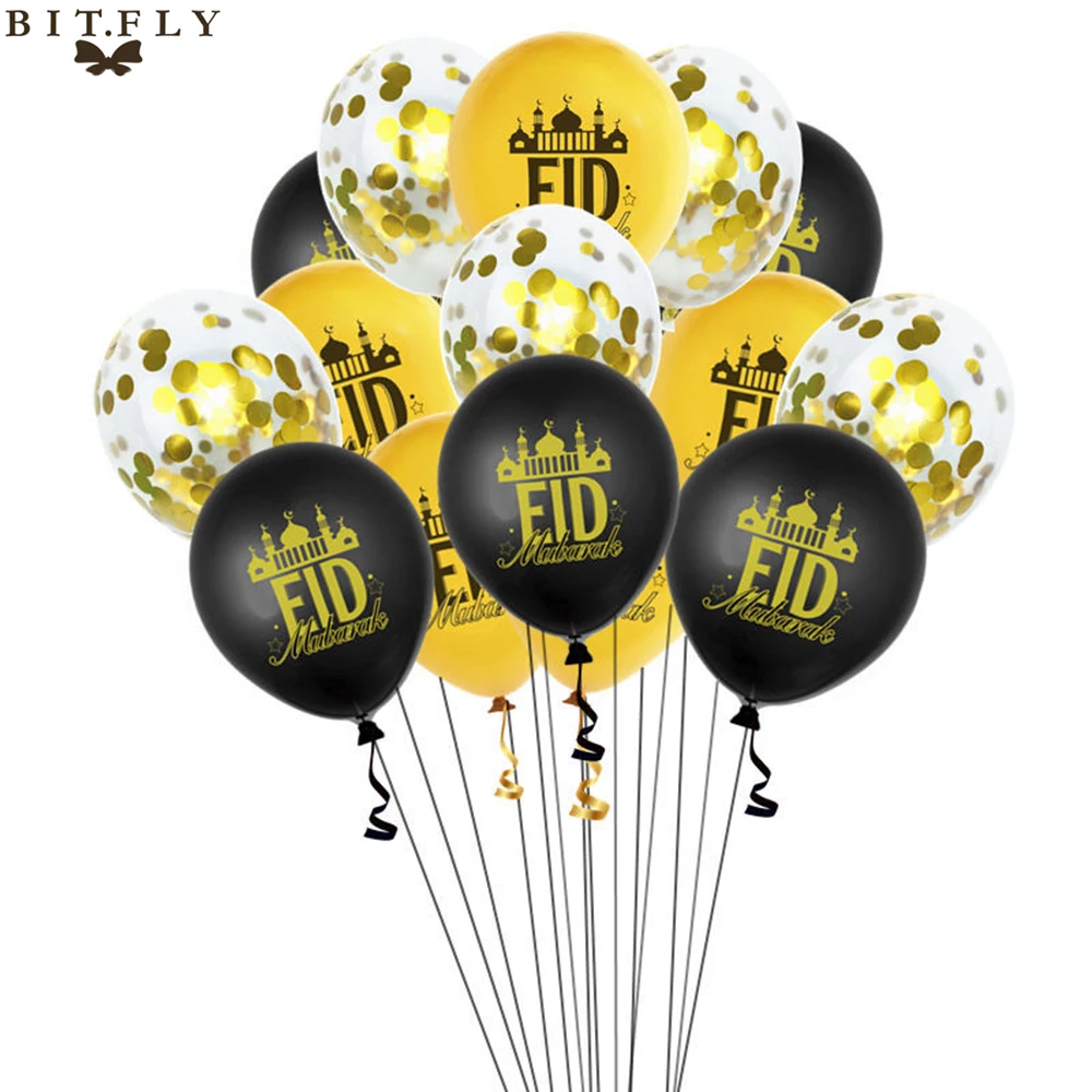 Eid Mubarak karem украшения золотые буквы воздушный шар бандаж баннер конфета Рамадан