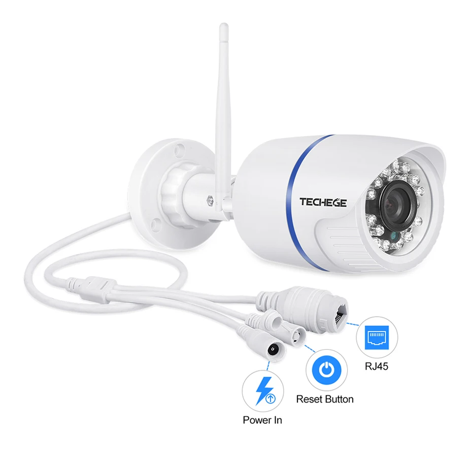 Techege 1080P wifi ip-камера HD 2.0MP аудио запись wifi камера ночного видения TF слот для карты Беспроводная Проводная камера видеонаблюдения P2P Onvif