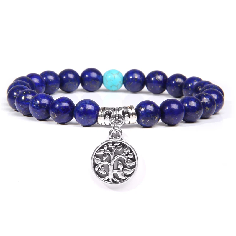 Браслеты из натурального камня женский браслет с подвеской в виде дерева жизни