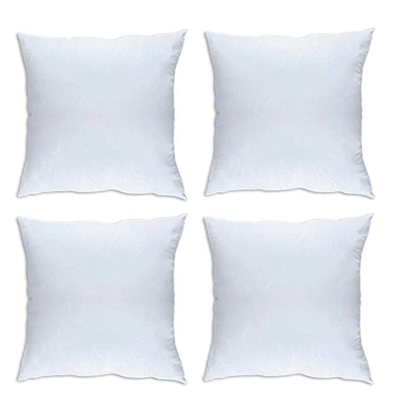 

18X18 Inches 4 Packs Premium Hypoallergenic Decorative Indoor Fluffy Square Pillows, Cushion,For Sofa Bed Couch Car