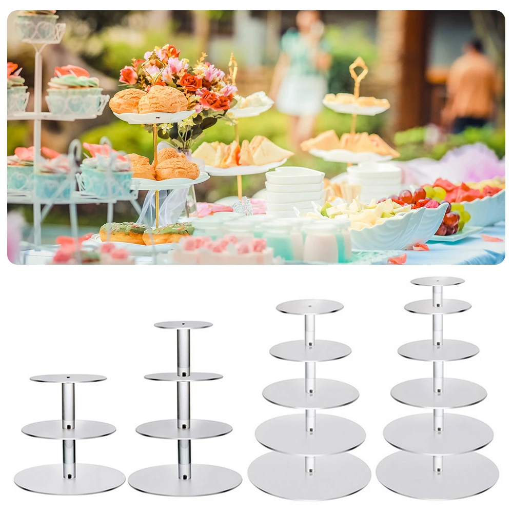 

3 4 5 6 7 Tier Acrylic Cake Display Stand Transparent Round Detachable Dessert Fruit Cupcake Holder For Wedding Birthday Party