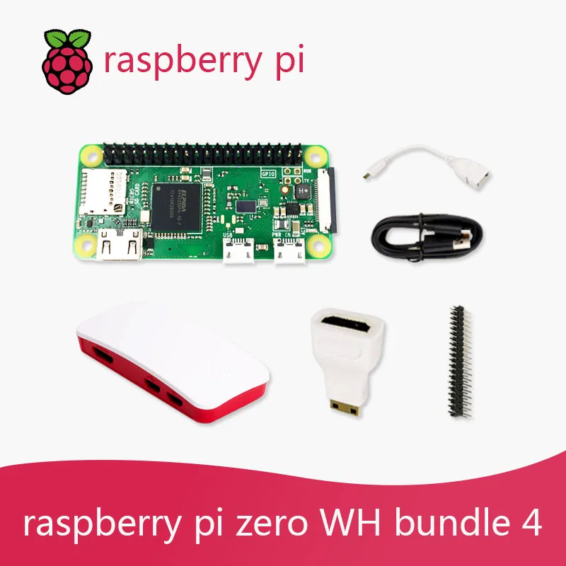 Одноъядерный процессор Raspberry Pi Zero WH DEV Kit 1 ГГц 512 МБ ОЗУ 2 4 Wi-Fi Bluetooth 4.1 комплект