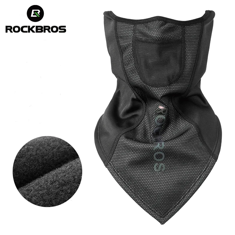 ROCKBROS велосипедная Лыжная маска зимняя ветрозащитная сохраняющая тепло Brethable Relective Facemask Earmuff удлиненная маска для лица шарф