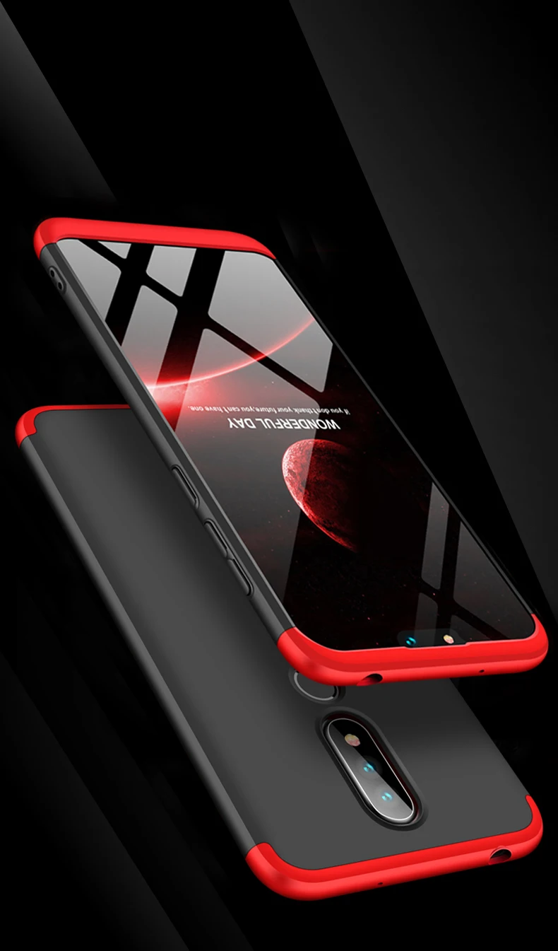Для Nokia 6,1 Plus TA 1103 чехол Nokia X6 360 градусов защищенный полный корпус матовый чехол для nokia6,1 Plus Твердый защитный чехол