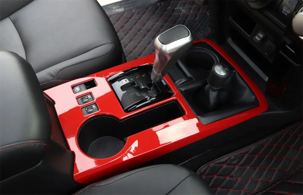 Накладка на крышку панели КПП Декоративные наклейки для Toyota 4runner 2010 рамка Обложка отделка Авто Стайлинг, аксессуары для интерьера