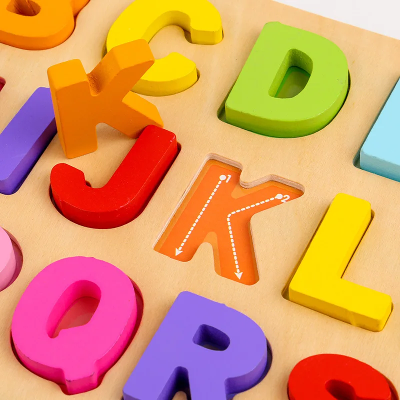 

Numbers and Letters Puzzle Shape Recognition Wooden Toys Early Childhood Education Puzzle Toddlers Number Recognition Baby Toys