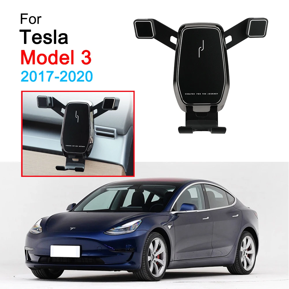 

Car Phone Holder Dedicated Air Vent Mount Clip Clamp Mobile Phone Holder for Tesla Model 3 Accessories 2017 2018 2019 2020