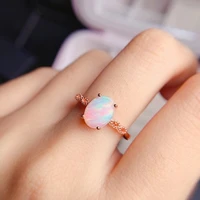 natural opal woman rings change fire color mysterious 925 silver various color gemstones 810mm