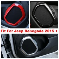 side door stereo speaker audio sound horn hood frame decoration cover trim fit for jeep renegade 2015 2020 interior refit kit