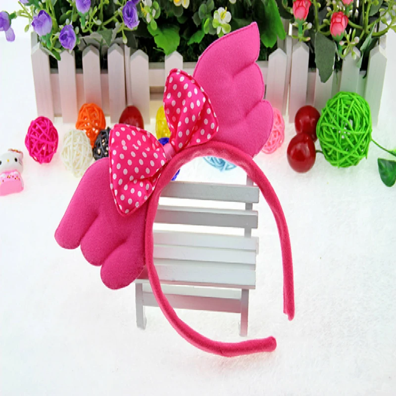 Высокого качества в Корейском стиле Крылья Ангела повязка на голову с бантом