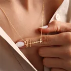 Женское ожерелье ручной работы с именем, индивидуальное ожерелье с именной табличкой из нержавеющей стали