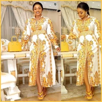 fashion african clothes for women 2021 high quality nigerian party sarees dress french digital printing of skirt