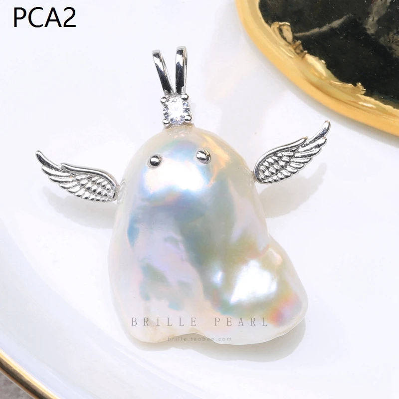 BaroqueOnly 925 пробы серебро натуральный пресноводный барочный жемчуг кулоны с