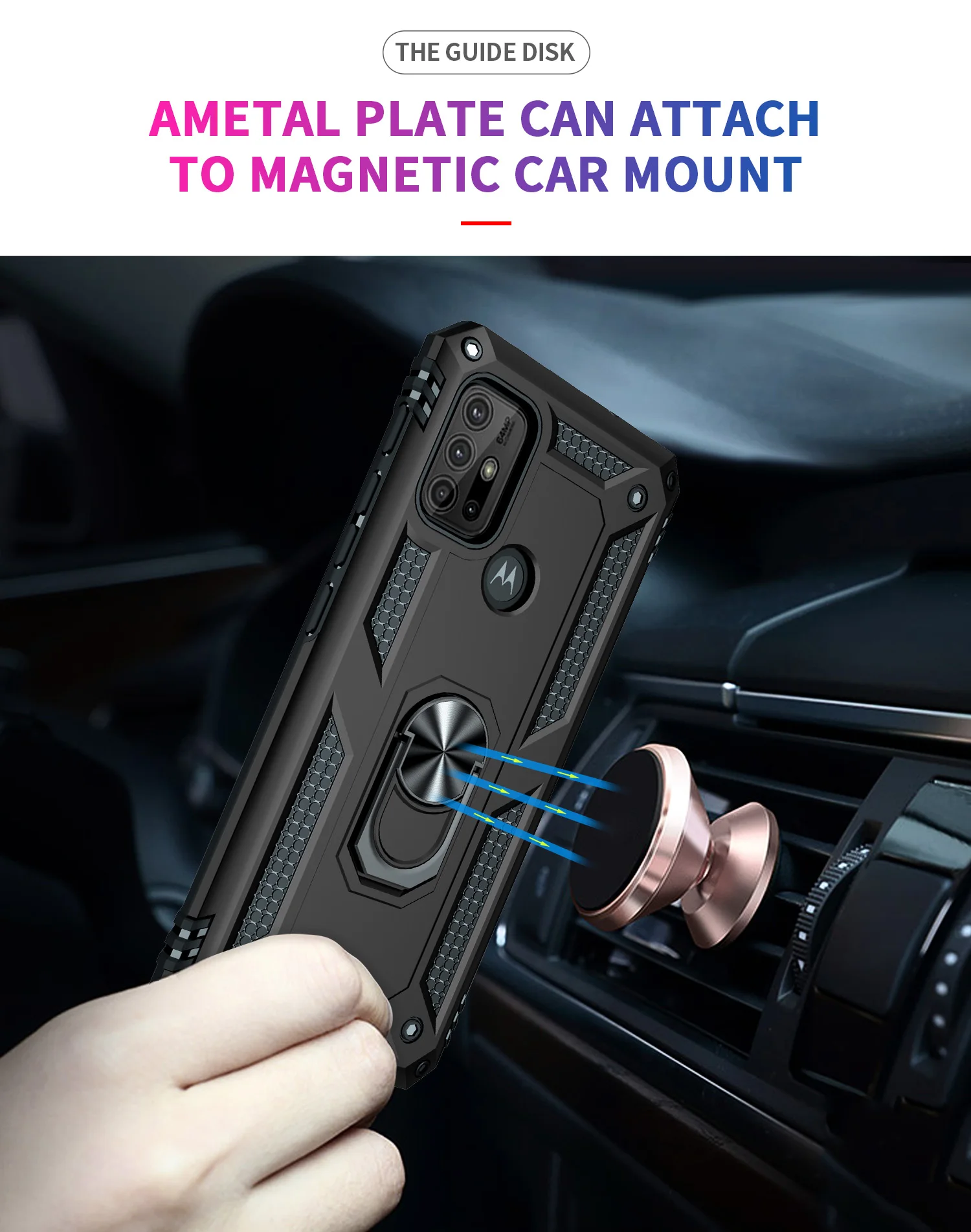 luxury mobile phone case magnetic ring armor for motorola moto g10 g20 g30 g100 back cover with bracket free global shipping