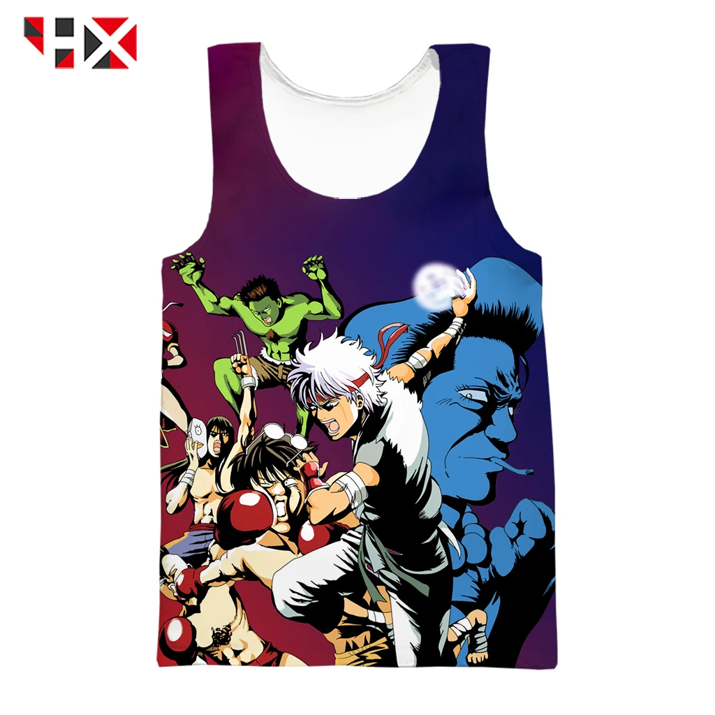 

2021 New Tank Top Men Anime JoJo Bizarre Adventure 3D Print Vest Men Women Harajuku Streetwear Style Sleeveless Tops HX845
