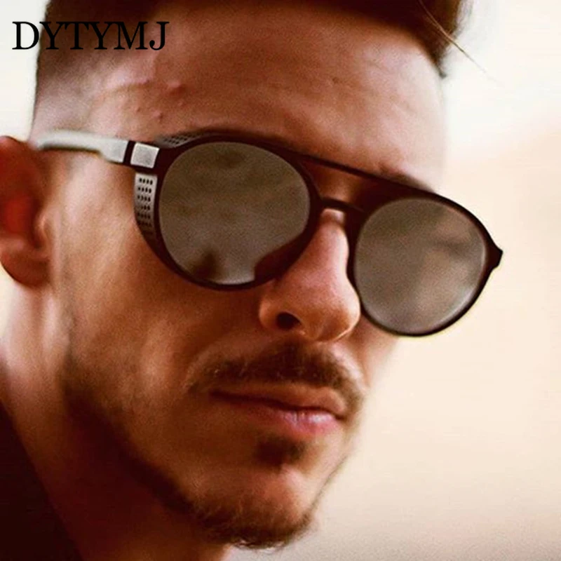 

DYTYMJ Classic Punk Sunglasses Men Brand Designer Sunglasses Men Vintage Sun Glasses for Men Punk Oculos De Sol Gafas UV400