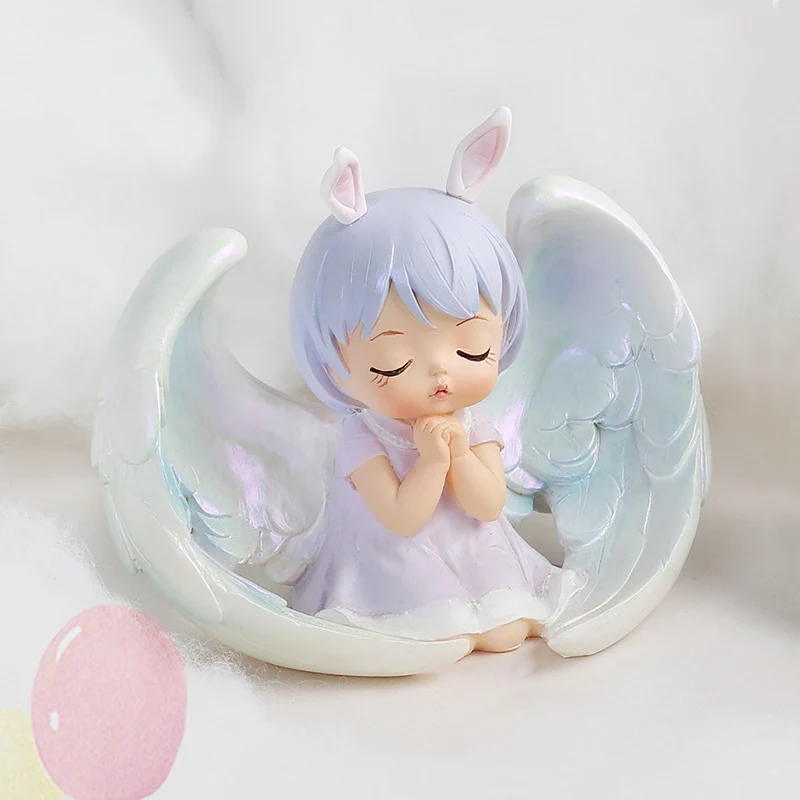 

Small jewelry cute girl heart creative desktop desk cartoon decoration little angel birthday gift boy girl child resins