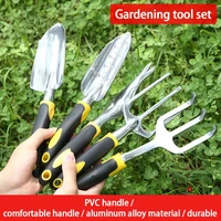 portable garden tools set 9 pack trowel cultivator hand rake transplant trowel alloy mini shovel bonsai pvc handle metal head