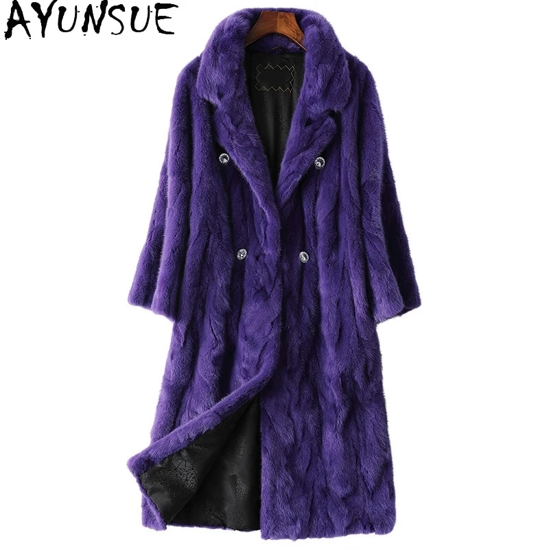 

JCBC 2021 Real Mink Fur Coat Female Jacket Long Autumn Winter Women Clothes Korean Coats Ropa De Mujer HQ19-LHM5720C 1562