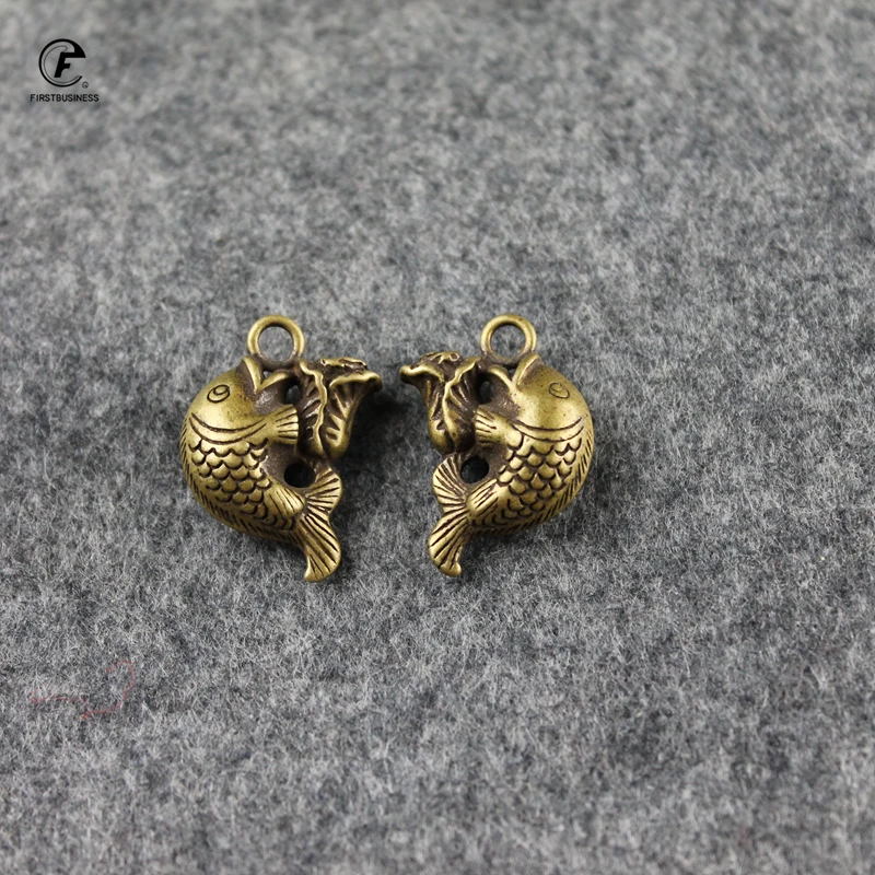 Мини чистая медь китайская капуста Карп богатство удача фигурки автомобильные