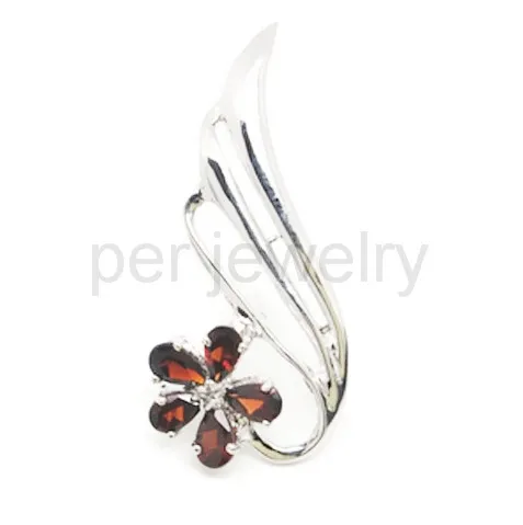 Брошь с натуральным сапфиром C971702 брошь цветком бесплатная доставка серебро