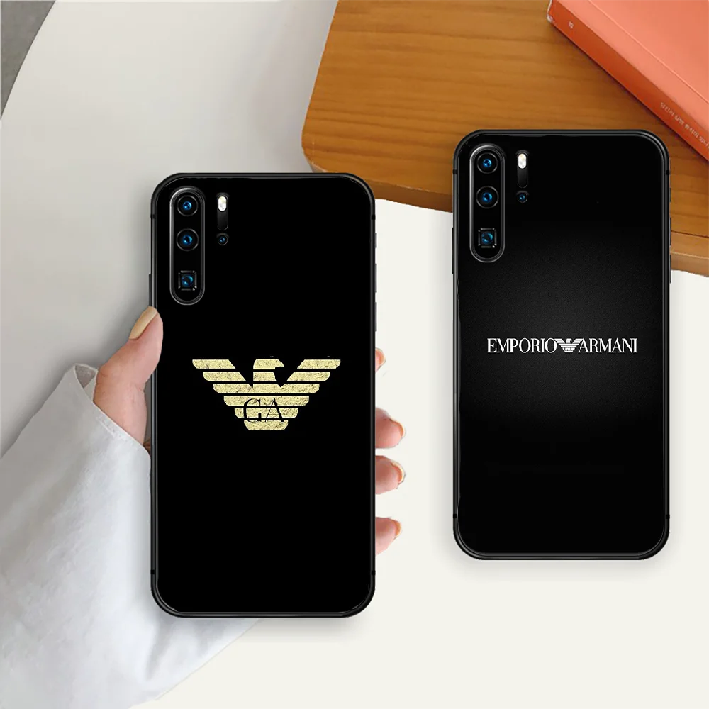 

Italian Luxury Brand EA7 Phone Case Cover For Huawei P 10 20 30 40 Mate Lite Pro Smart Z 2019 Black Shell Silicone Back