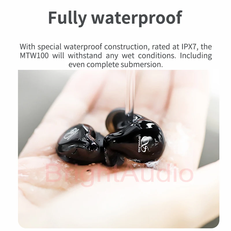 SHANLING MTW100 TWS Bluetooth 5,0 наушники-вкладыши с Knowles BA/Graphene Динамический драйвер AAC/SBC IPX7 водонепроницаемый